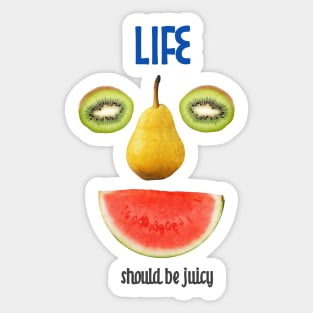 Happy Fruit Face Sticker